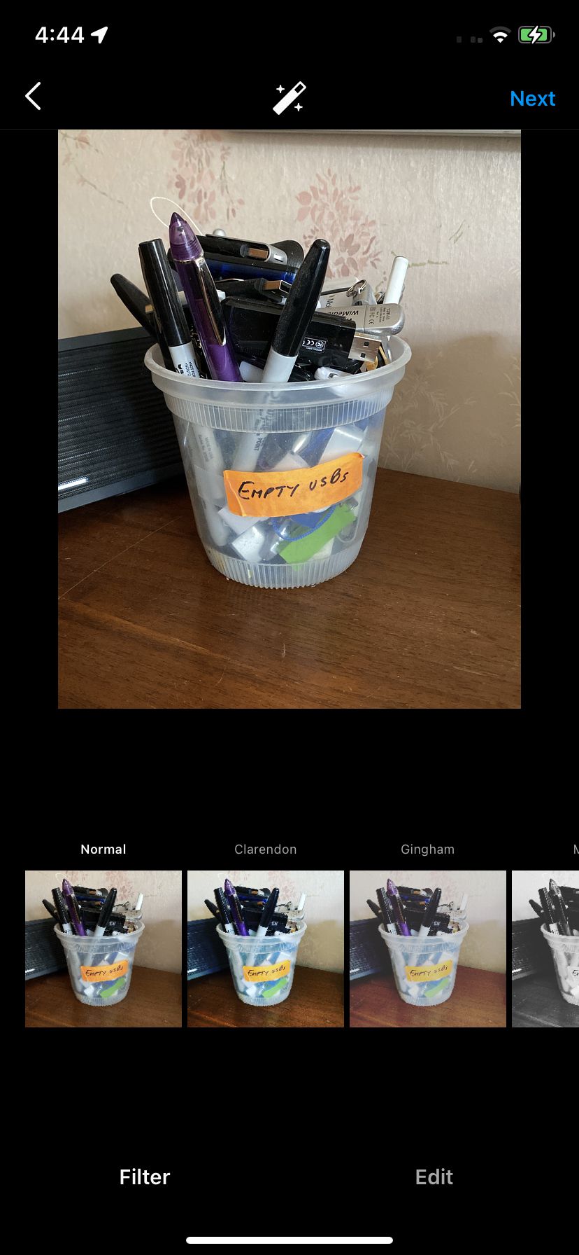 Instagram edit page